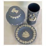 Vintage Wedgwood Petite Plate, Liberty Bell Paperweight & Footed Tumbler
