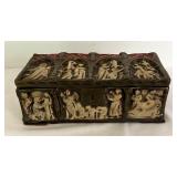 Vintage Ceramic Gothic Style Trinket Box