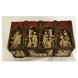 Vintage Ceramic Gothic Style Trinket Box