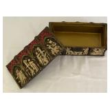 Vintage Ceramic Gothic Style Trinket Box