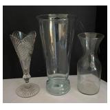 Variety of Crystal and Glass Vases