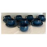 Denby Ramshead English Stoneware Cups and Saucers