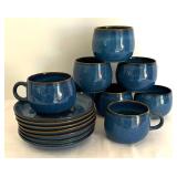 Denby Ramshead English Stoneware Cups and Saucers