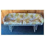 Vintage Metal Floral Patio Glider Bench