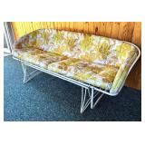 Vintage Metal Floral Patio Glider Bench