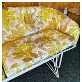 Vintage Metal Floral Patio Glider Bench