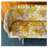 Vintage Metal Floral Patio Glider Bench