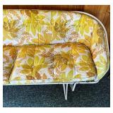 Vintage Metal Floral Patio Glider Bench