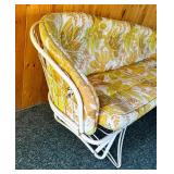 Vintage Metal Floral Patio Glider Bench