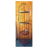 Four Tiered Rounded Metal Shelf