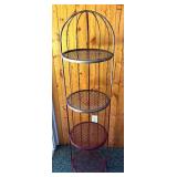 Four Tiered Rounded Metal Shelf