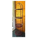 Four Tiered Rounded Metal Shelf