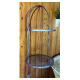 Four Tiered Rounded Metal Shelf