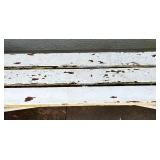 Two White Painted Wooden Benches