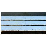 Two White Painted Wooden Benches