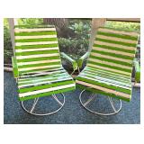 Two Awesome Striped Retro Chairs