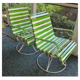 Two Awesome Striped Retro Chairs