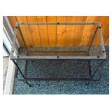 Rectangular Glass Top Table with Literature Rack