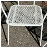 Two White Metal Folding Chairs