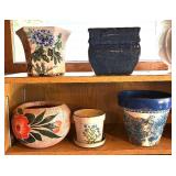 Shelf, Planters and Pots