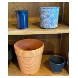 Shelf, Planters and Pots