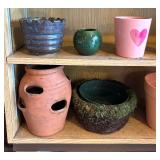 Shelf, Planters and Pots