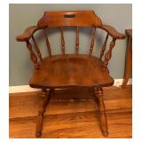 Charming Vintage Wooden Curved Back Chair