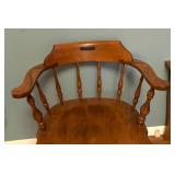 Charming Vintage Wooden Curved Back Chair