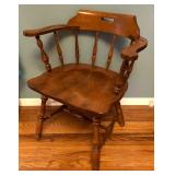 Charming Vintage Wooden Curved Back Chair
