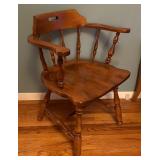 Charming Vintage Wooden Curved Back Chair