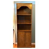 Lovely Solid Wood Vintage Bookcase with Doors