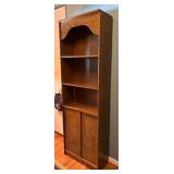 Lovely Solid Wood Vintage Bookcase with Doors