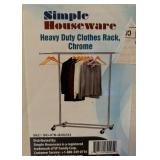 New Simple Houseware Heavy Duty Chrome Clothes Rack