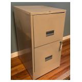 Metal Two Drawer File Cabinet