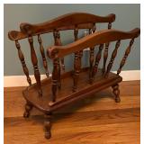 Vintage Wooden Literature Stand / Magazine Rack