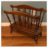 Vintage Wooden Literature Stand / Magazine Rack