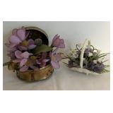 Lovely Vintage Items including Limoge Platter, Small Vases with Flowers and More