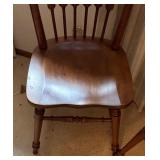 Two Charming Vintage Wooden Kitchen Chairs
