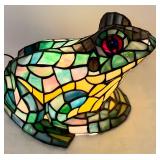 Amazing Lighted Stained Glass Frog Lamp