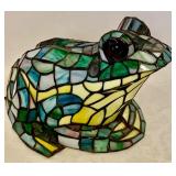 Amazing Lighted Stained Glass Frog Lamp
