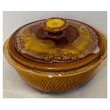 Vintage Lidded Stoneware Bean Pot Casserole Dish