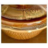 Vintage Lidded Stoneware Bean Pot Casserole Dish