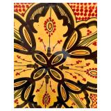 Vintage Morocco Style Square Painted Tray