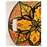 Vintage Morocco Style Square Painted Tray