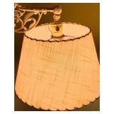 Vintage White Metal Bridge Floor Lamp