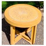 Vintage Plastic Yellow Petite Side Table