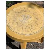 Vintage Plastic Yellow Petite Side Table