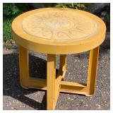 Vintage Plastic Yellow Petite Side Table