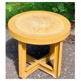 Vintage Plastic Yellow Petite Side Table