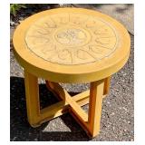 Vintage Plastic Yellow Petite Side Table